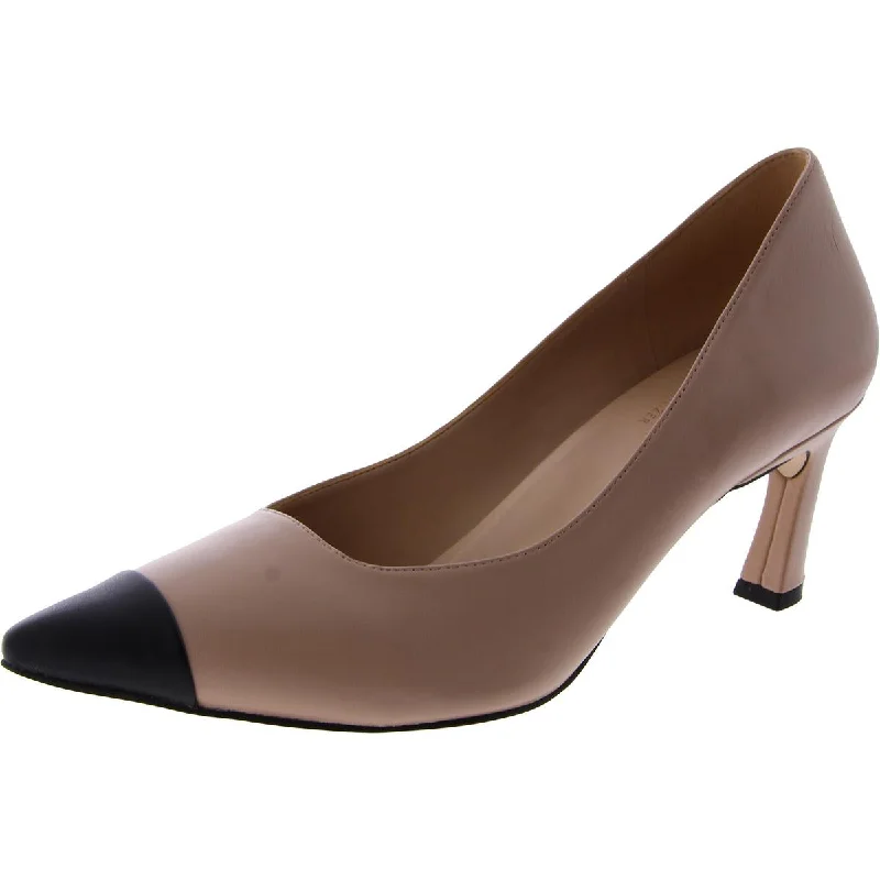 27 Edit Womens Mara Leather Pointed Toe Pumps