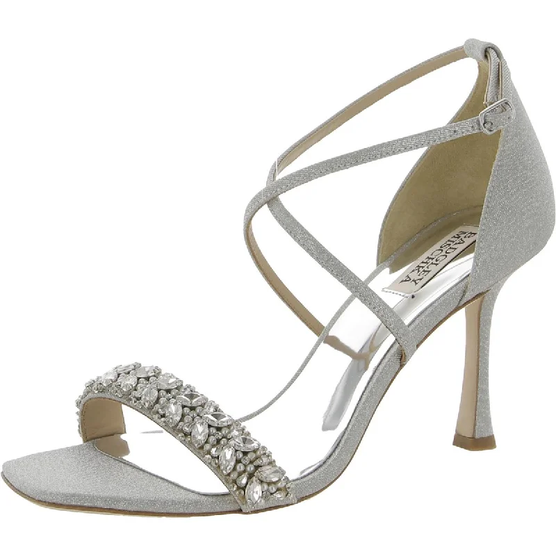 Badgley Mischka Womens Nala  Embellished Strappy Heels