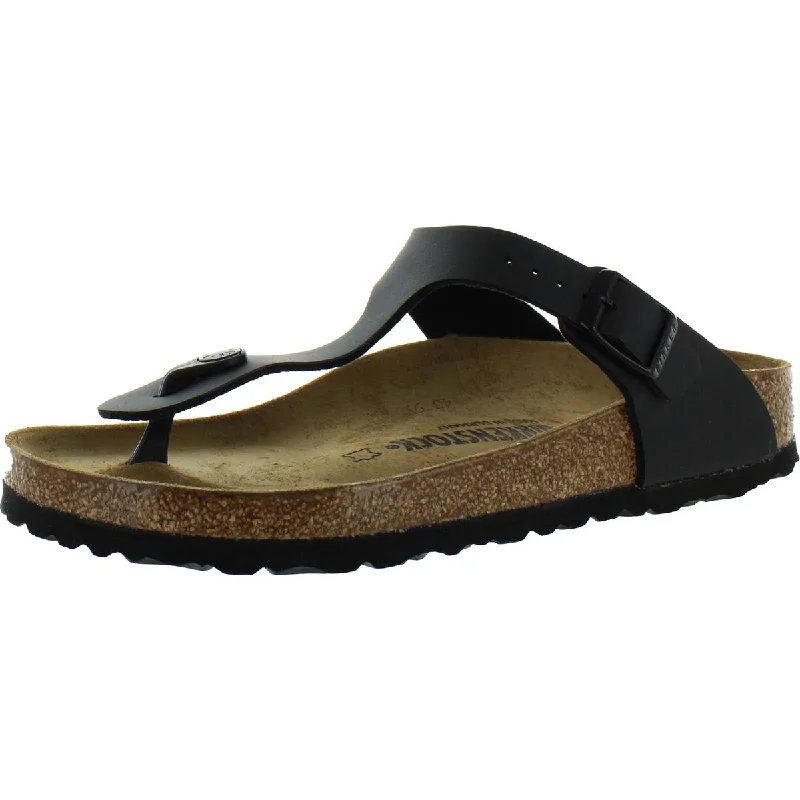 Birkenstock Womens Gizeh  Patent Leather Slip On Thong Sandals