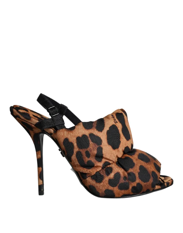 Dolce & Gabbana  Leopard Keira Slingback Sandals Women's Shoes