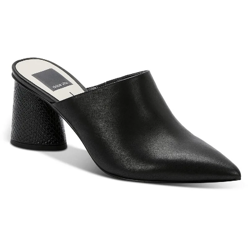 Dolce Vita Womens AYDIN Leather Slip On Mules