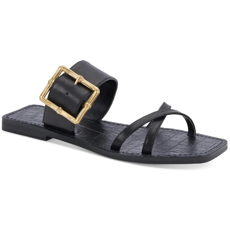 Dolce Vita Womens LOWYN Buckle Slip On Slide Sandals