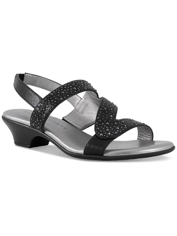 Elinna Womens Faux Leather Dressy Strappy Sandals