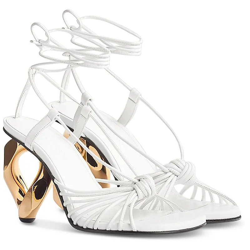 JW Anderson Womens Leather Knot Strappy Sandals