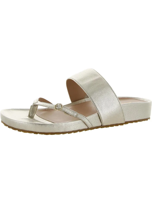 Milani Womens Leather Slip On Thong Sandals