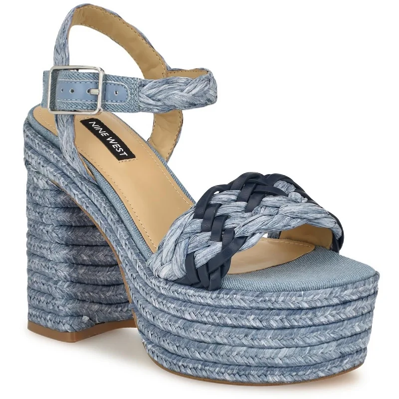 Nine West Womens Jolane Platform Open Toe Espadrille Heels