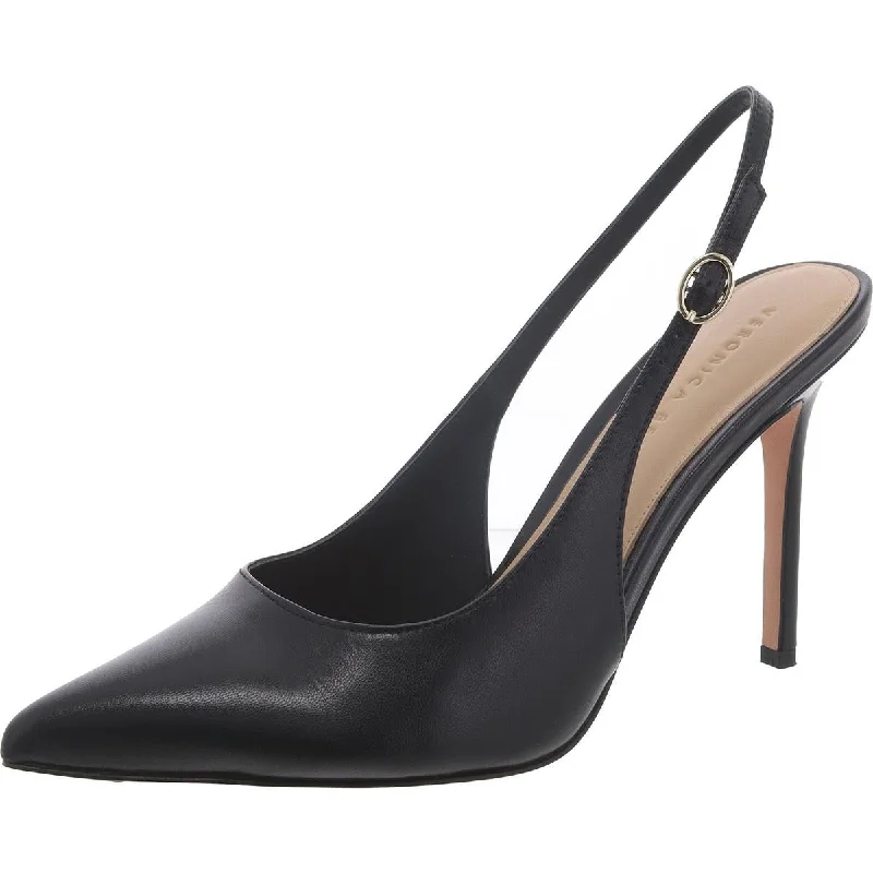 Veronica Beard Womens Leather Slingback Pumps