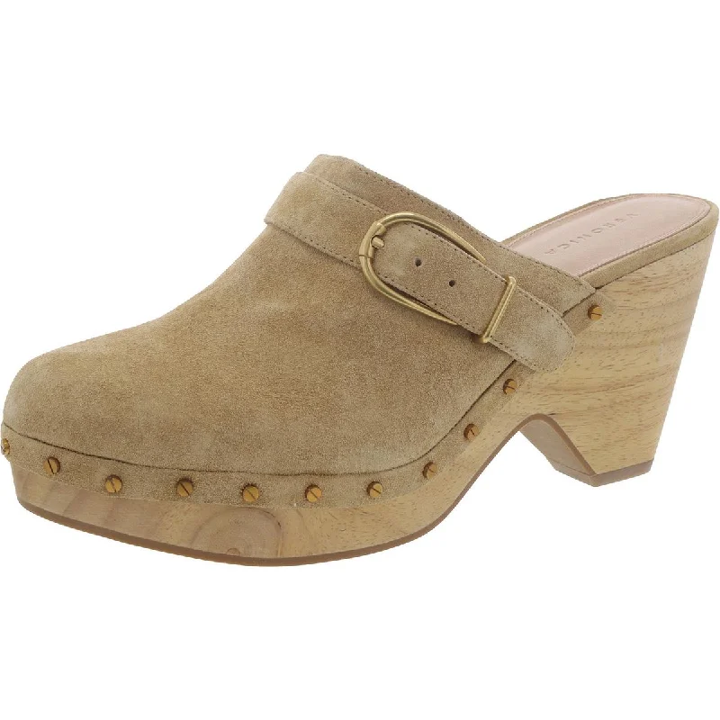 Veronica Beard Womens Suede Slip On Clogs