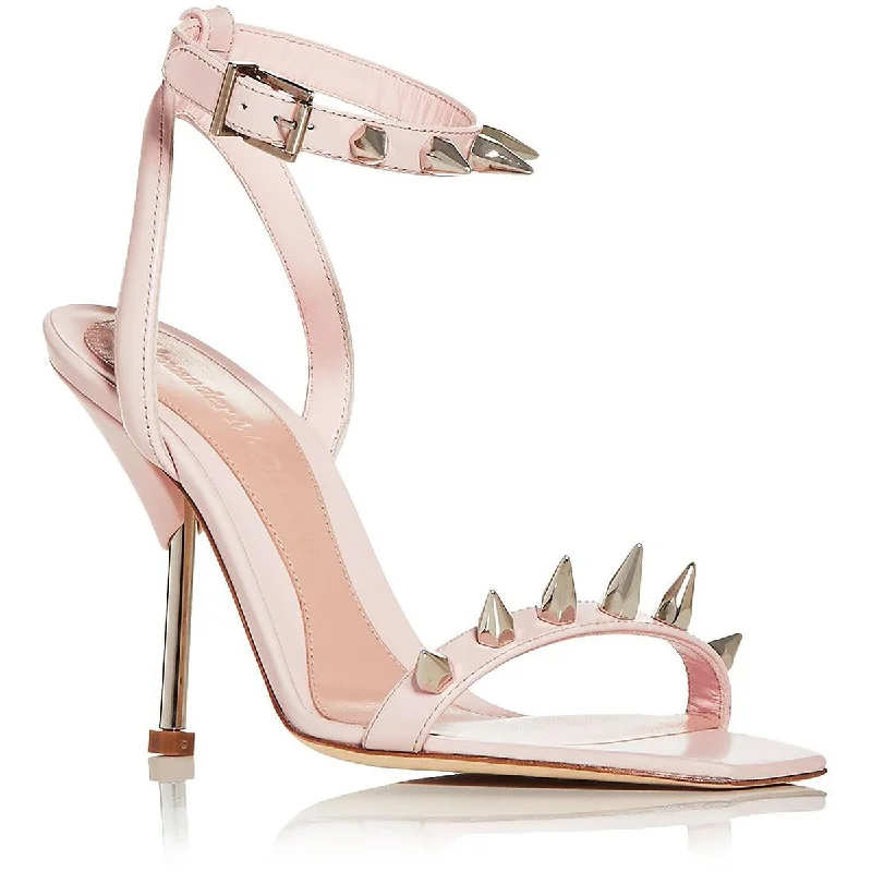 Alexander McQueen Womens Leather Spikes Ankle Strap