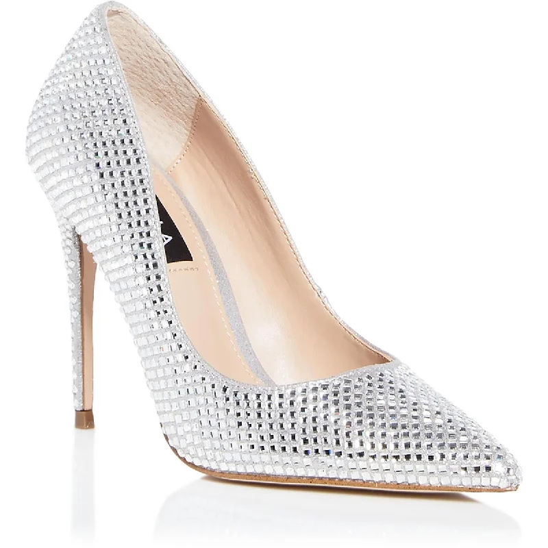 Aqua Womens Britr Embellished Pointed Toe Pumps