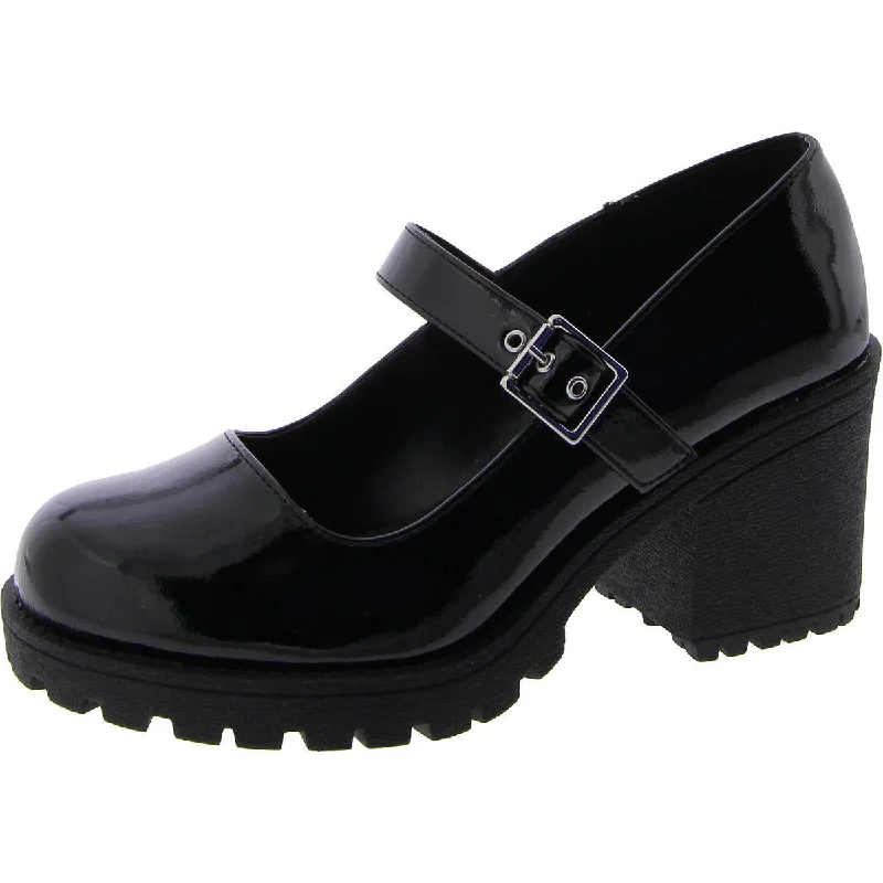 Chariot & Co Womens Patent Buckle Mary Jane Heels