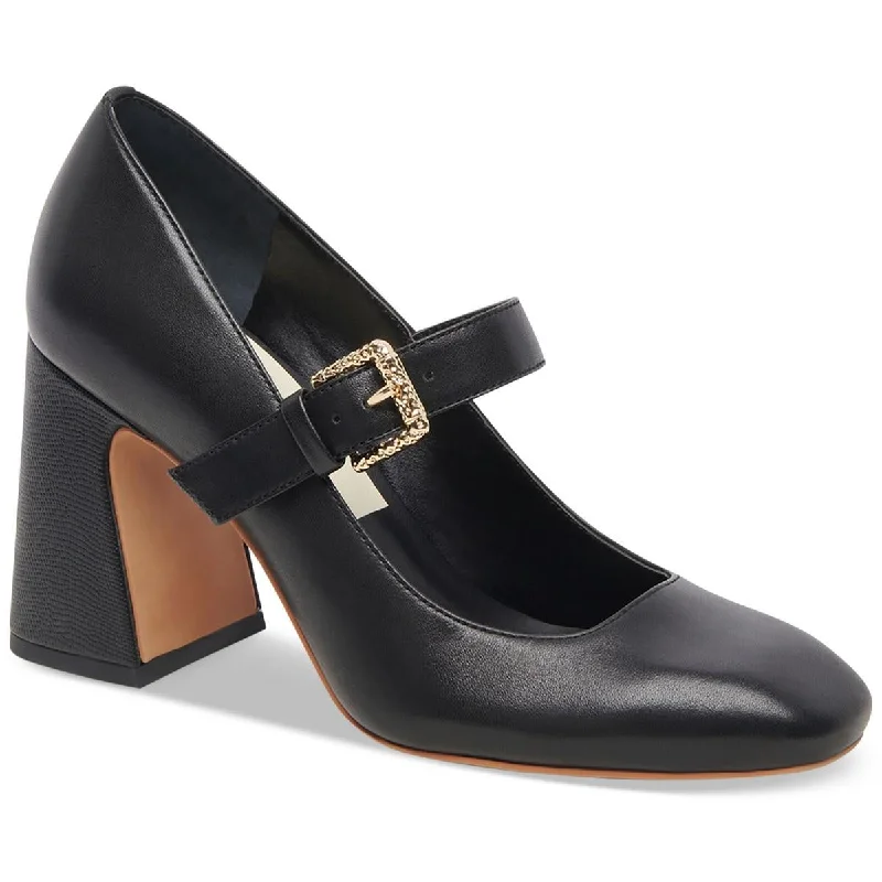 Dolce Vita Womens Lakota Leather Slip On Block Heels