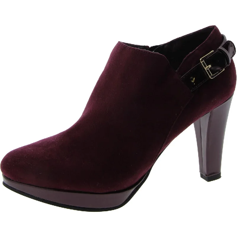 East 5th Womens Esme Faux Suede Buckle Mules