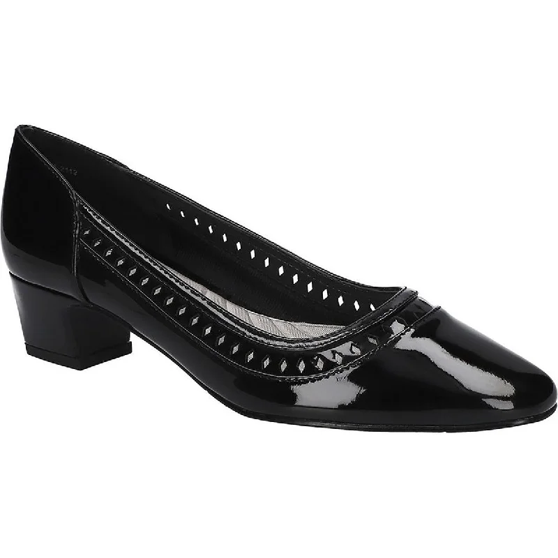 Easy Street Womens Giana Patent Slip On Pumps