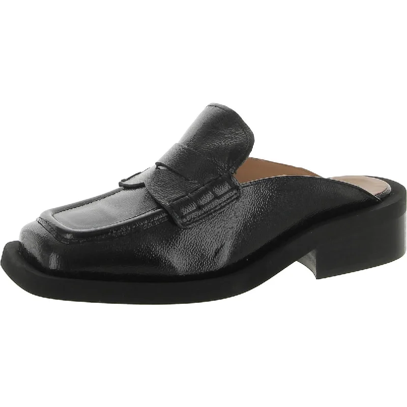 Ganni Womens Leather Slip on Mules