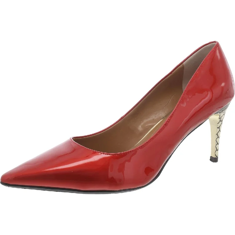 J. Renee Womens Lysandra Patent Pointed Toe Pumps