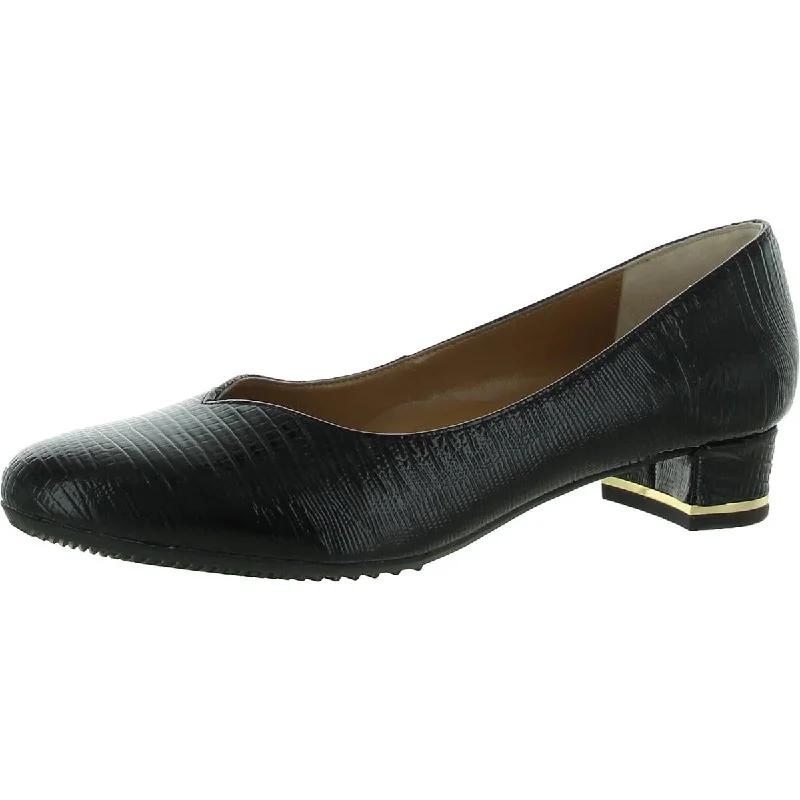 J. Renee Womens Patent Slip On Pumps