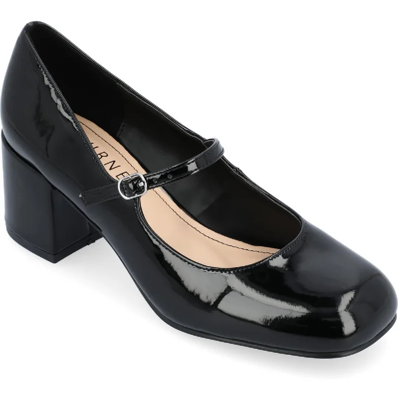 Journee Collection Womens Okenna Patent Round Toe Pumps