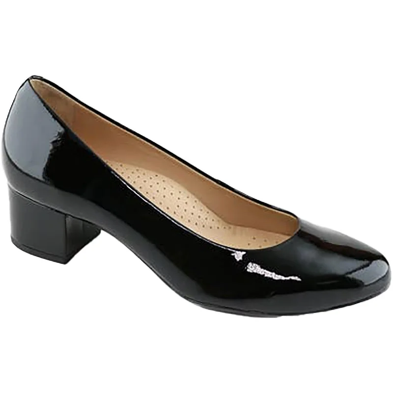 Marc Joseph Womens BROAD STREET Patent Leather Round toe Block Heels