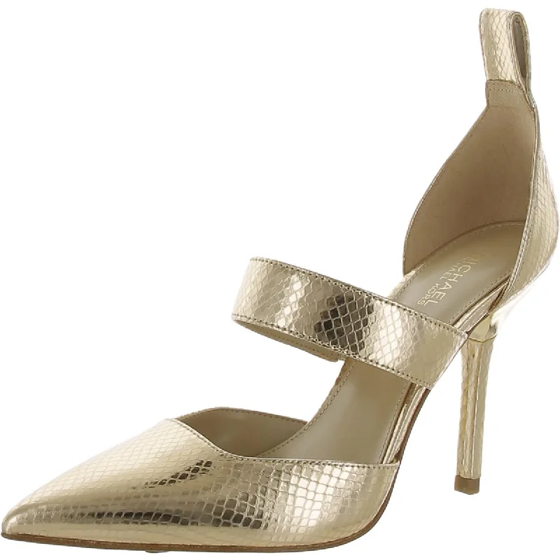 MICHAEL Michael Kors Womens Amal Leather Snake Print Pumps