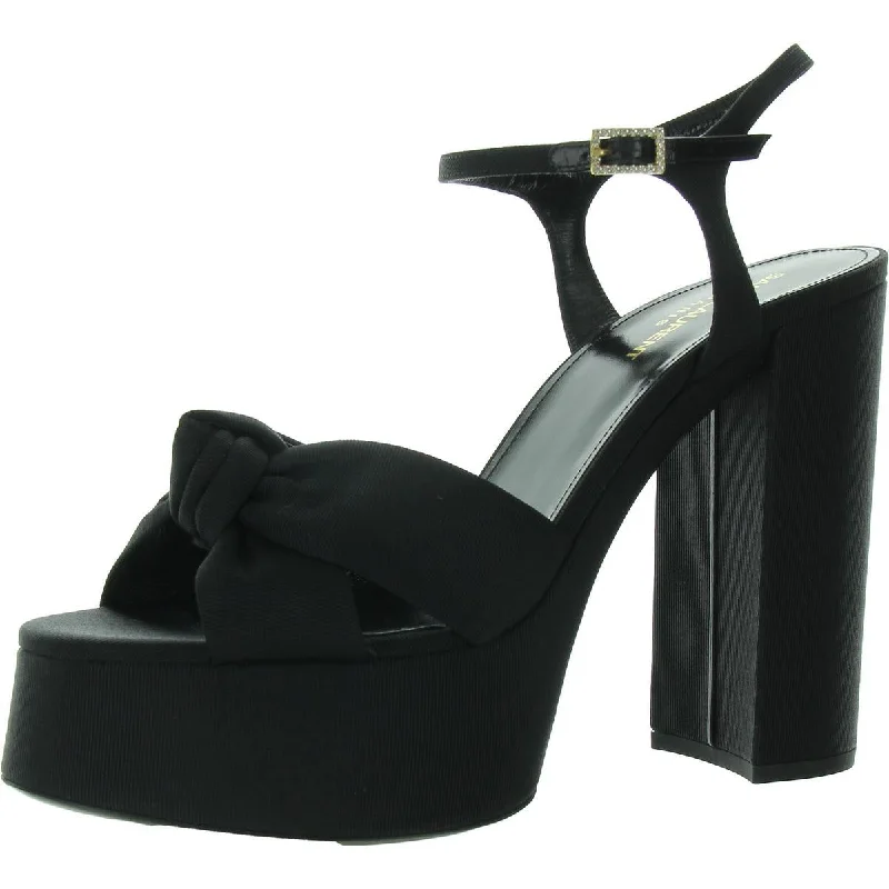 Saint Laurent Womens Platform Ankle Strap Platform Heels