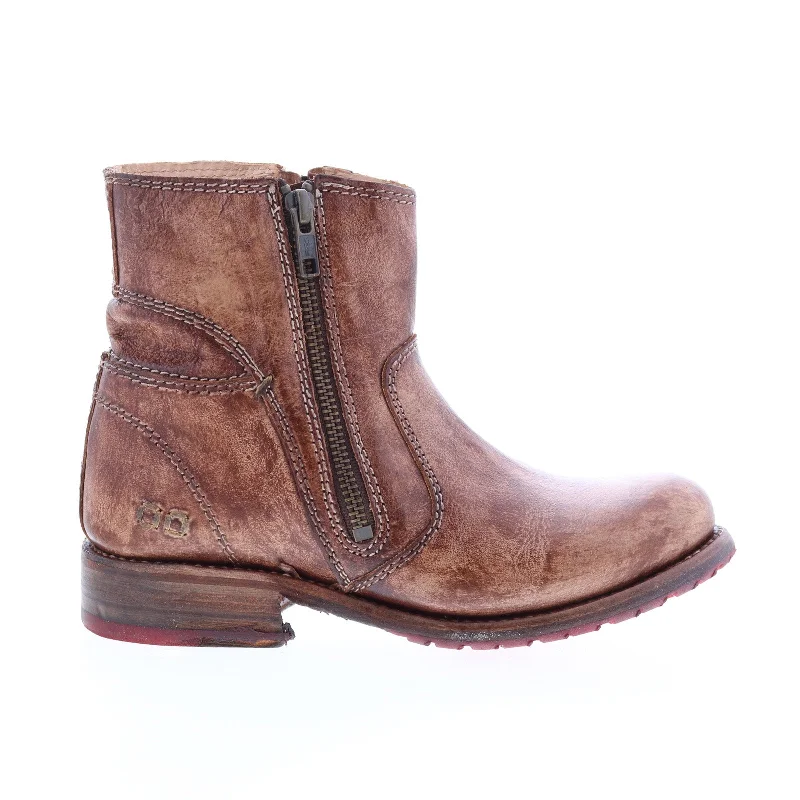 Bed Stu Eiffel F315403 Womens Brown Leather Zipper Casual Dress Boots