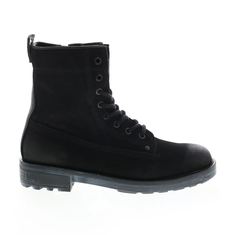 Diesel D-Throuper DBB ZC W Womens Black Leather Casual Dress Boots