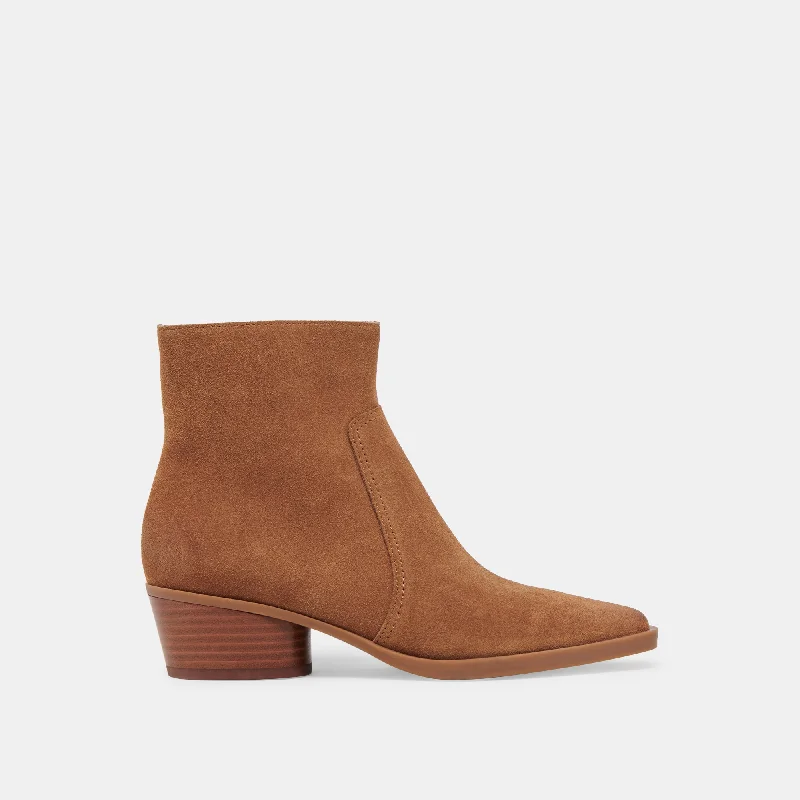 FAHARI H2O BOOTIES BROWN SUEDE