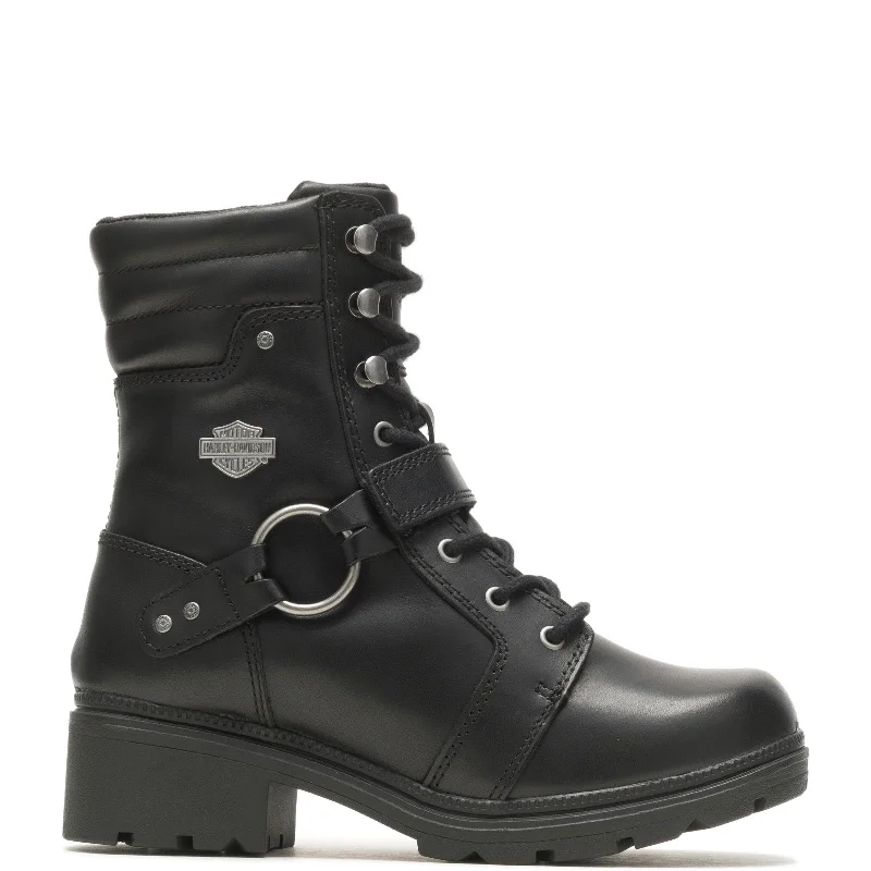 Harley-Davidson Tegan 6" Lace Harness D84706 Womens Black Motorcycle Boots