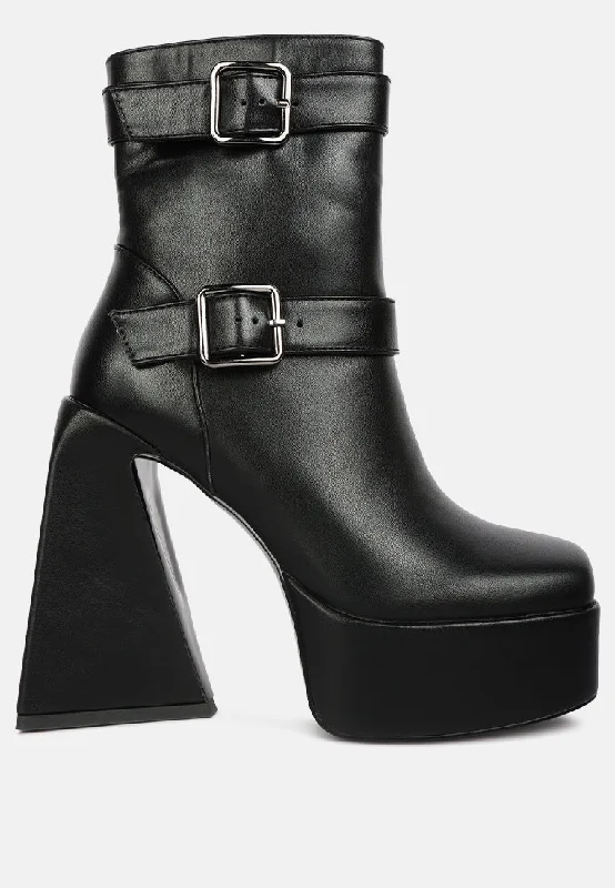 hot cocoa high platform ankle boots