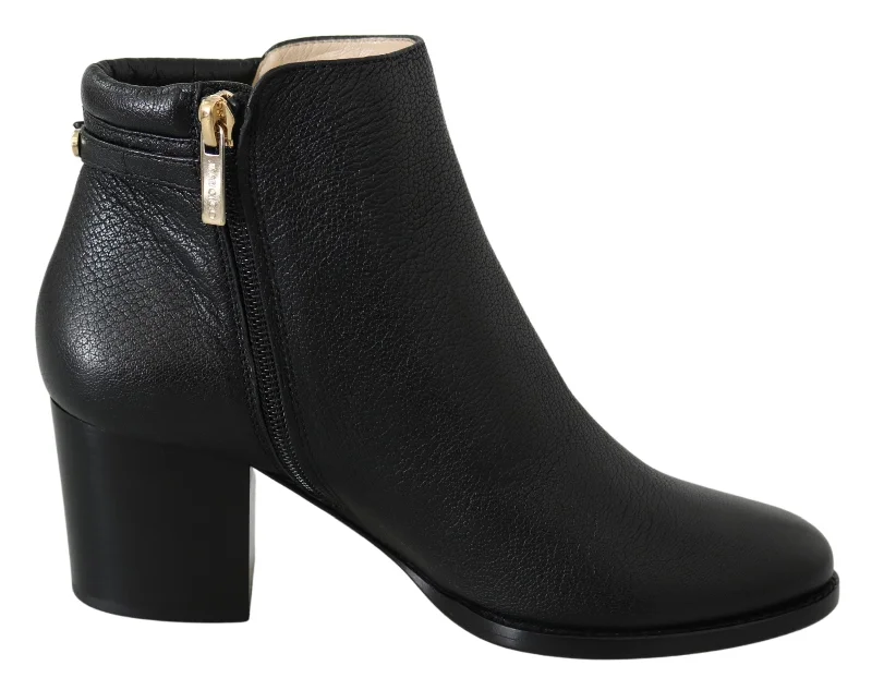 Jimmy Choo Elegant  Leather Heeled Women's Boots