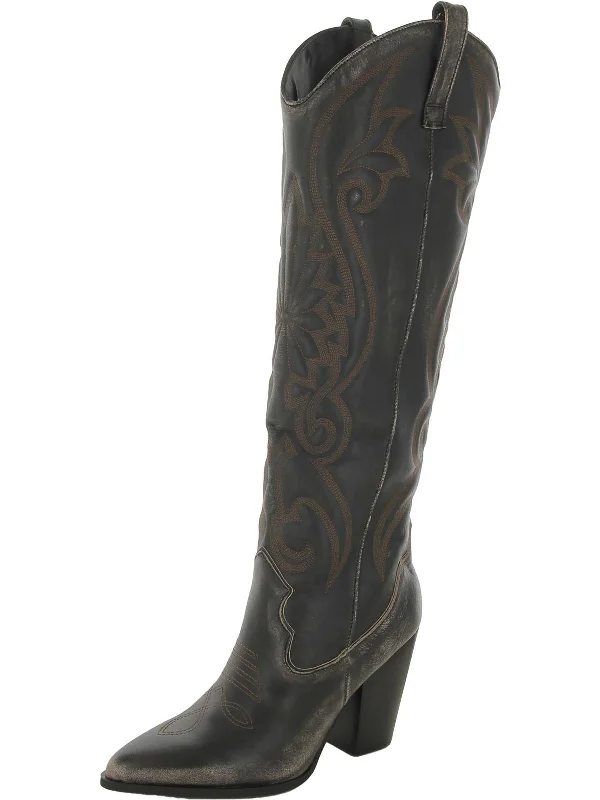 Lashes Womens Leather Tall Cowboy, Western Boots