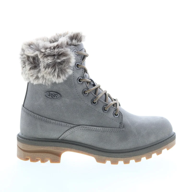 Lugz Empire HI Fur WEMPHFD-0428 Womens Gray Synthetic Casual Dress Boots