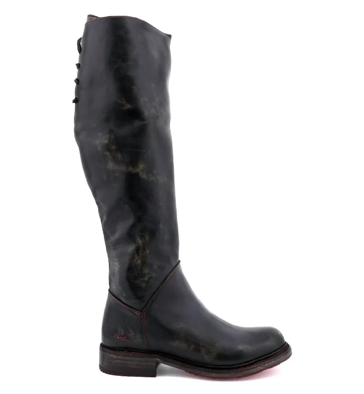 Manchester Tall Boot In Black Lux