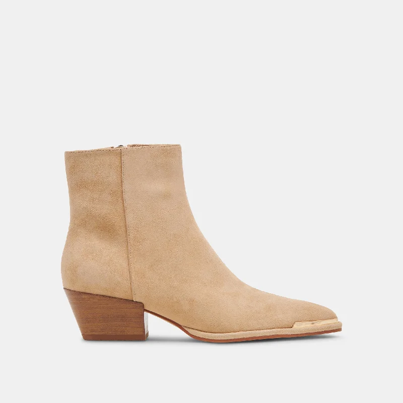 NONAH BOOTIES TAN SUEDE