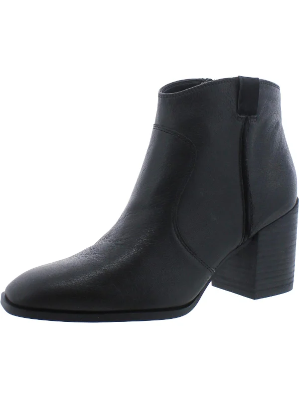 Regan Womens Leather Heels Ankle Boots