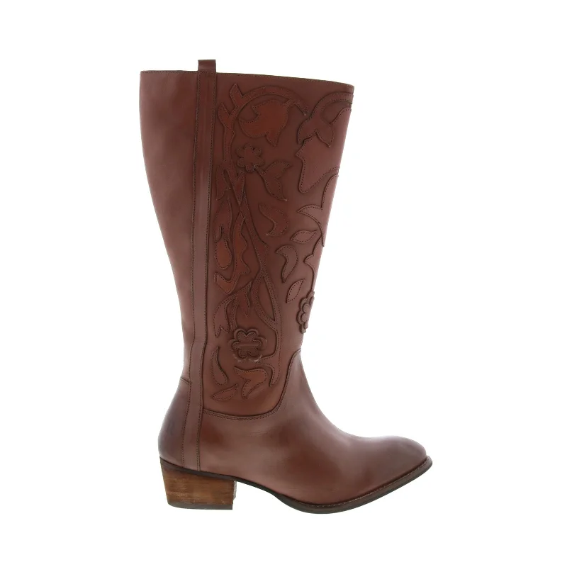 Roan by Bed Stu Ellia F858034 Womens Brown Leather Zipper Knee High Boots