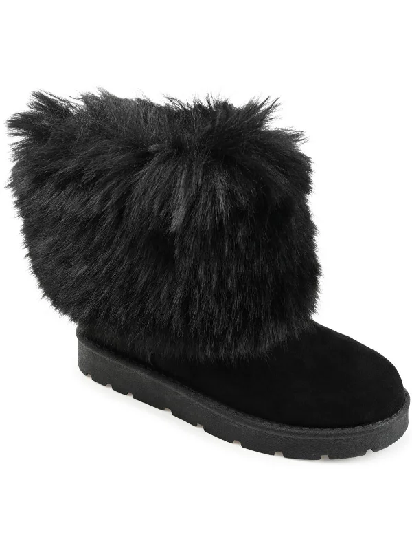 Shanay Womens Faux Fur Ankle Boots