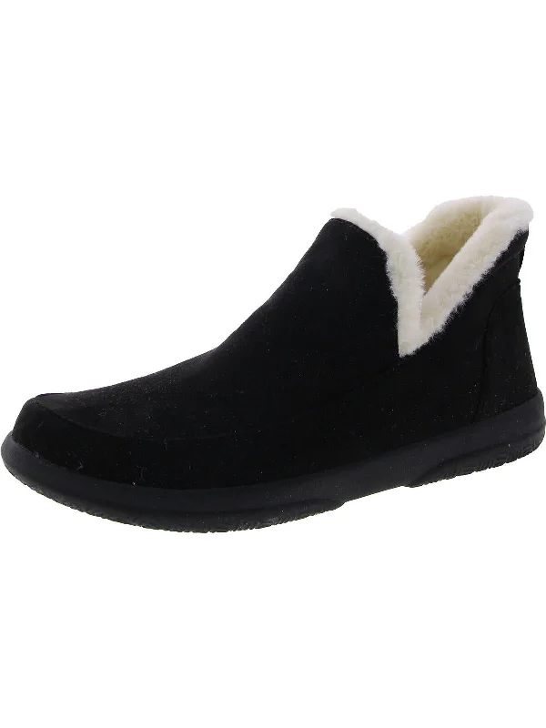 Sinclair Womens Faux Suede Slip On Ankle Boots