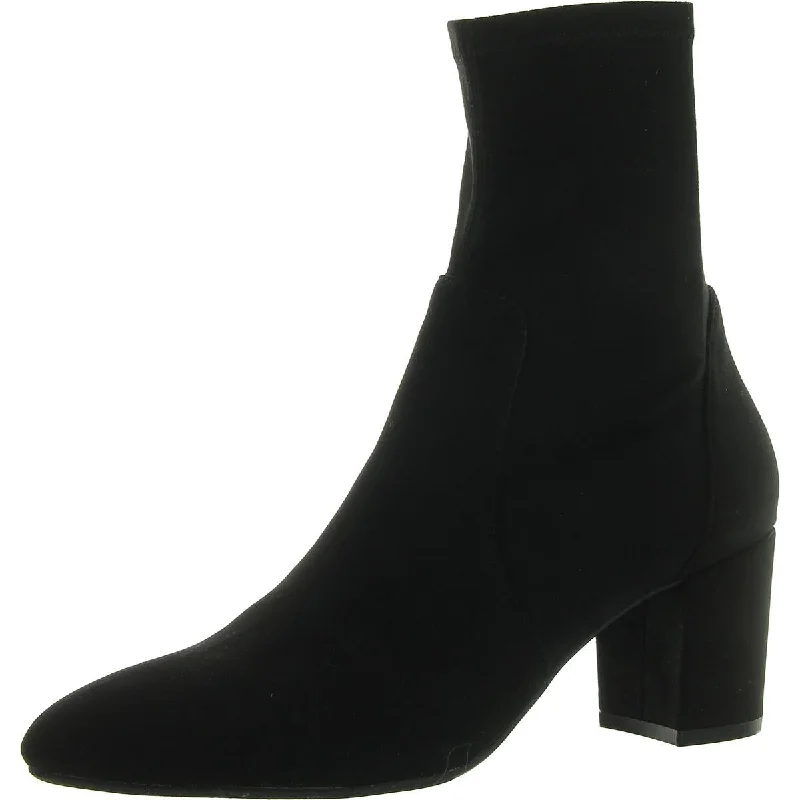 STEVY Womens Faux Suede Round toe Ankle Boots