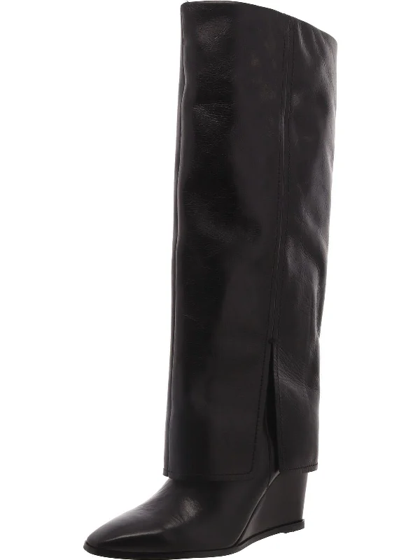 Tibani 2 Womens Leather Cuffed Knee-High Boots