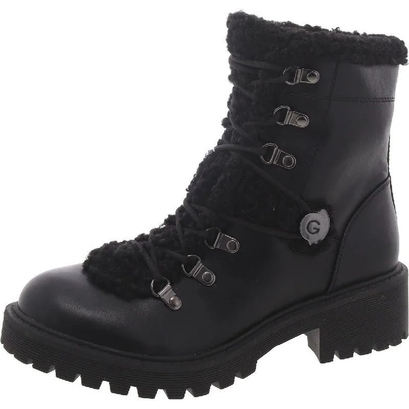 Womens Lace-Up Round Toe Combat & Lace-Up Boots