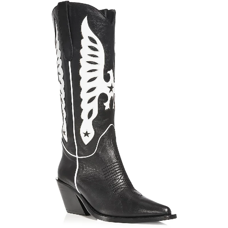 Womens Leather Pointed Toe Cowboy, Western Boots