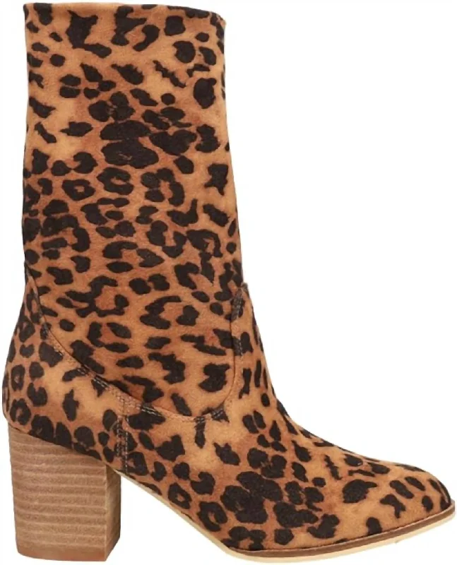 Women's Slouchy Boots In Leopard