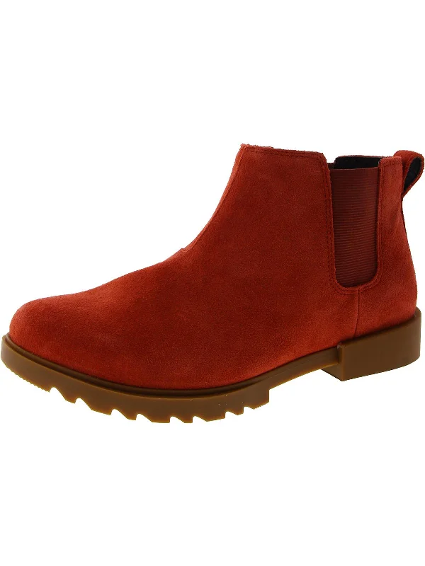 Womens Suede Ankle Chelsea Boots