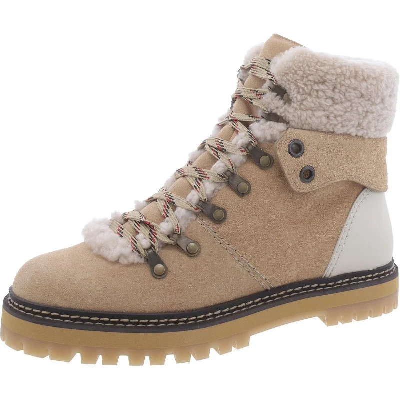 Womens Suede Cold Weather Hiking Boots