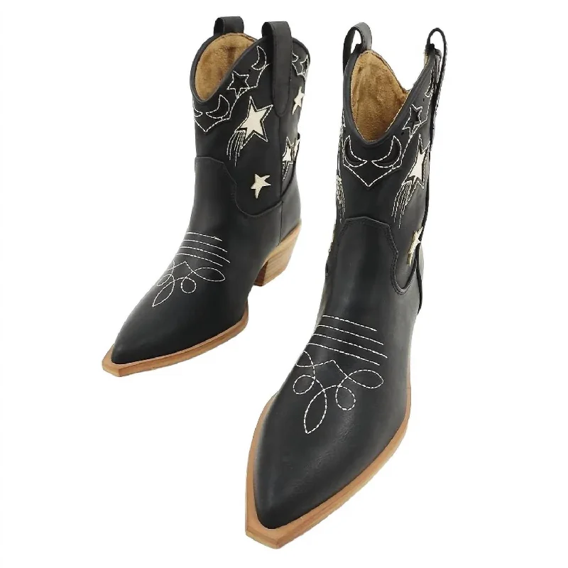 Women's Valencia Star Boots In Black