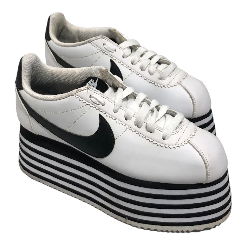 NIKE/COMME des GARCONS/Low-Sneakers/US 7/Leather/WHT/Chunky Heel/Platform Cortez