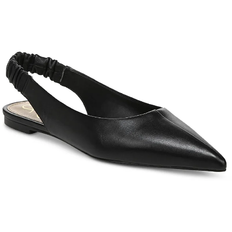 Whitney Womens Leather Slip On Slingbacks