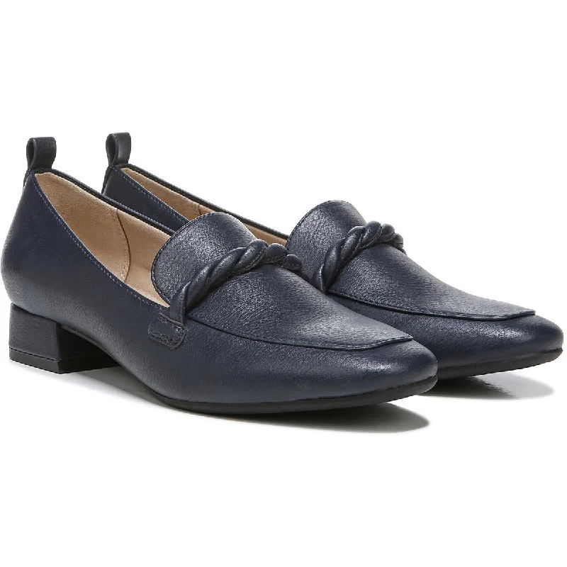 Womens Faux Leather Comfort Loafers